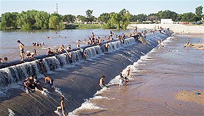 Balneario sobre el Rio Cuarto - Azudes