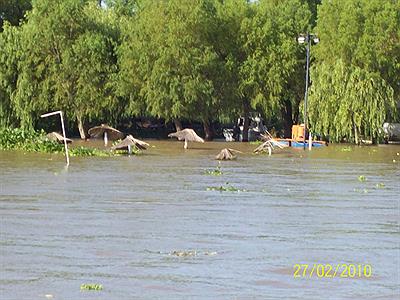 Crecida en balneario isleño.