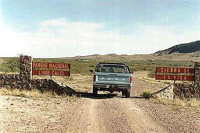 Ingreso al Parque Nacional Lihué Calel