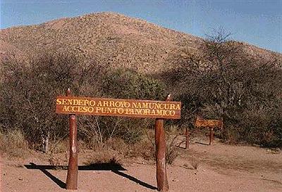 Acceso al sendero Arroyo Namuncurá