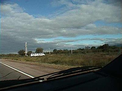 Entrada a la ciudad desde la RN 38