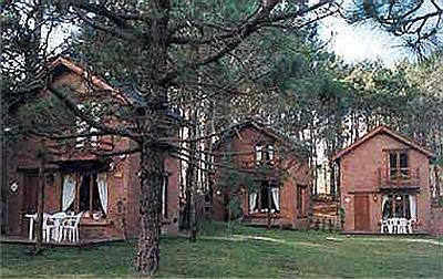 Vista de las cabañas