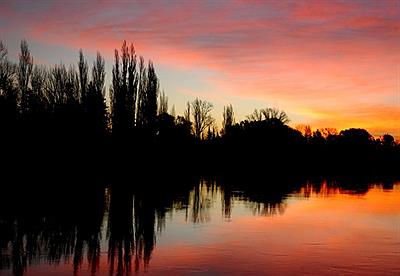 Río colorado atardecer