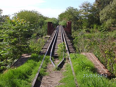 Vías sobre el Rio Luján