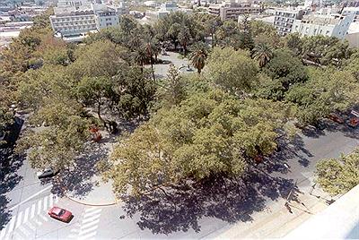 Vista de la plaza principal desde la Catedral
