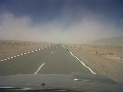 Temporal de arena en salares Cauchari Olaroz, Jujuy