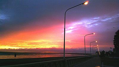 amanece desde la rambla