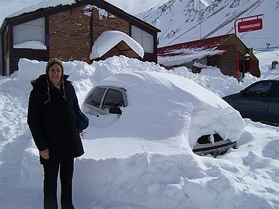Penitentes: auto nevado