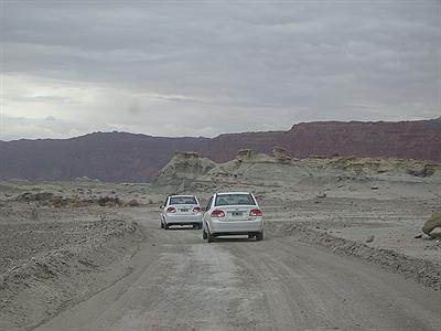 En caravana en Valle de la Luna