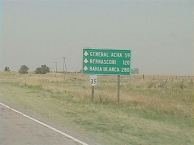 RN 35 en las afueras de Santa Rosa