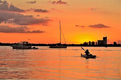 Atardecer en el Río Uruguay