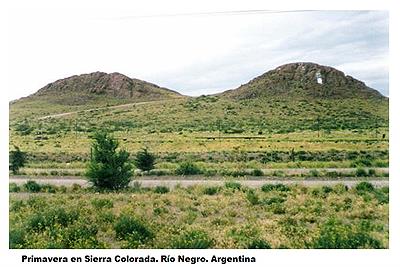 Sierra Colorada RN Argentina Cerros en Primavera