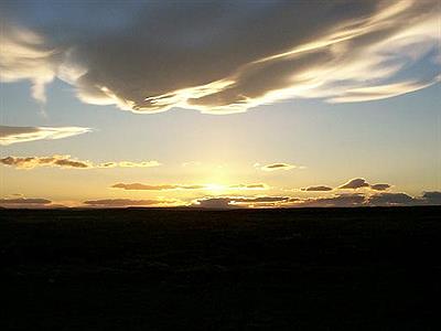 Atardecer en la RN 40