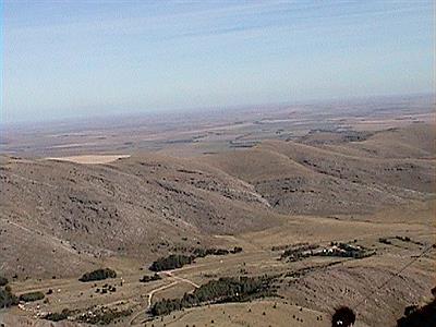 Vista cerro La Ventana (hacia el Sur, RP 76)