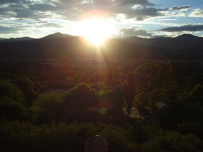 Atardecer sobre Humahuaca