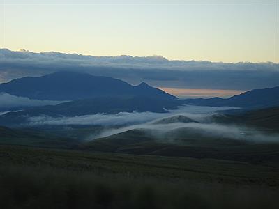 Vista a Tafi de mañana muy temprano