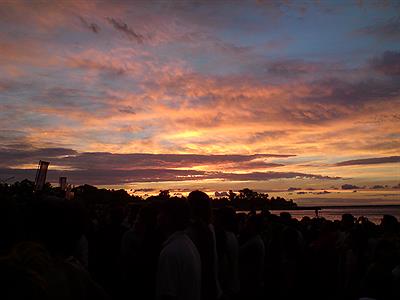 Atrardecer en Paso de la Patria