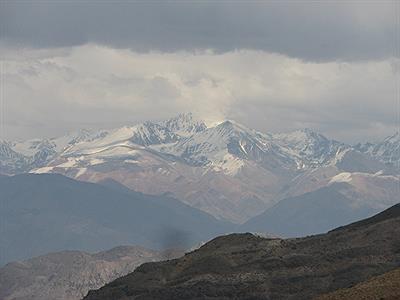 Vista del Aconcagua desde la cuesta del Caracol