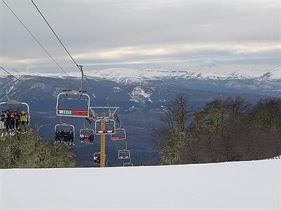 Lanin de fondo en Chapelco