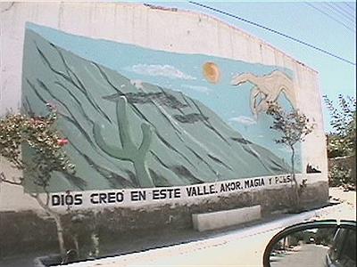 Mural en Tolombón, cerca de Cafayate